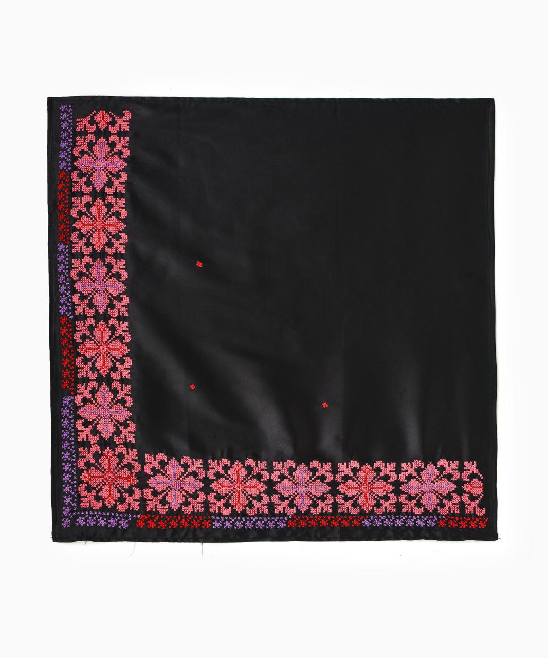 Black Bright Pink stitched Scarves