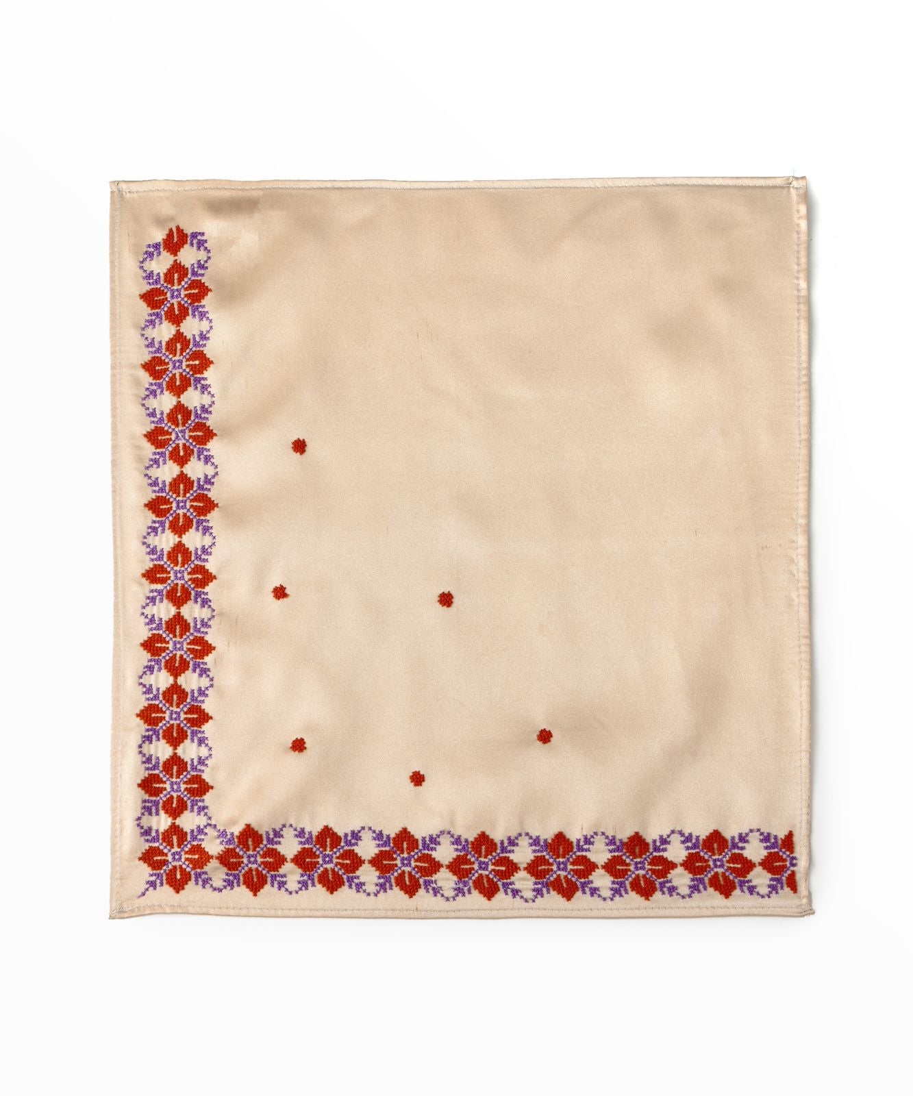 Cream and Red Scarves
