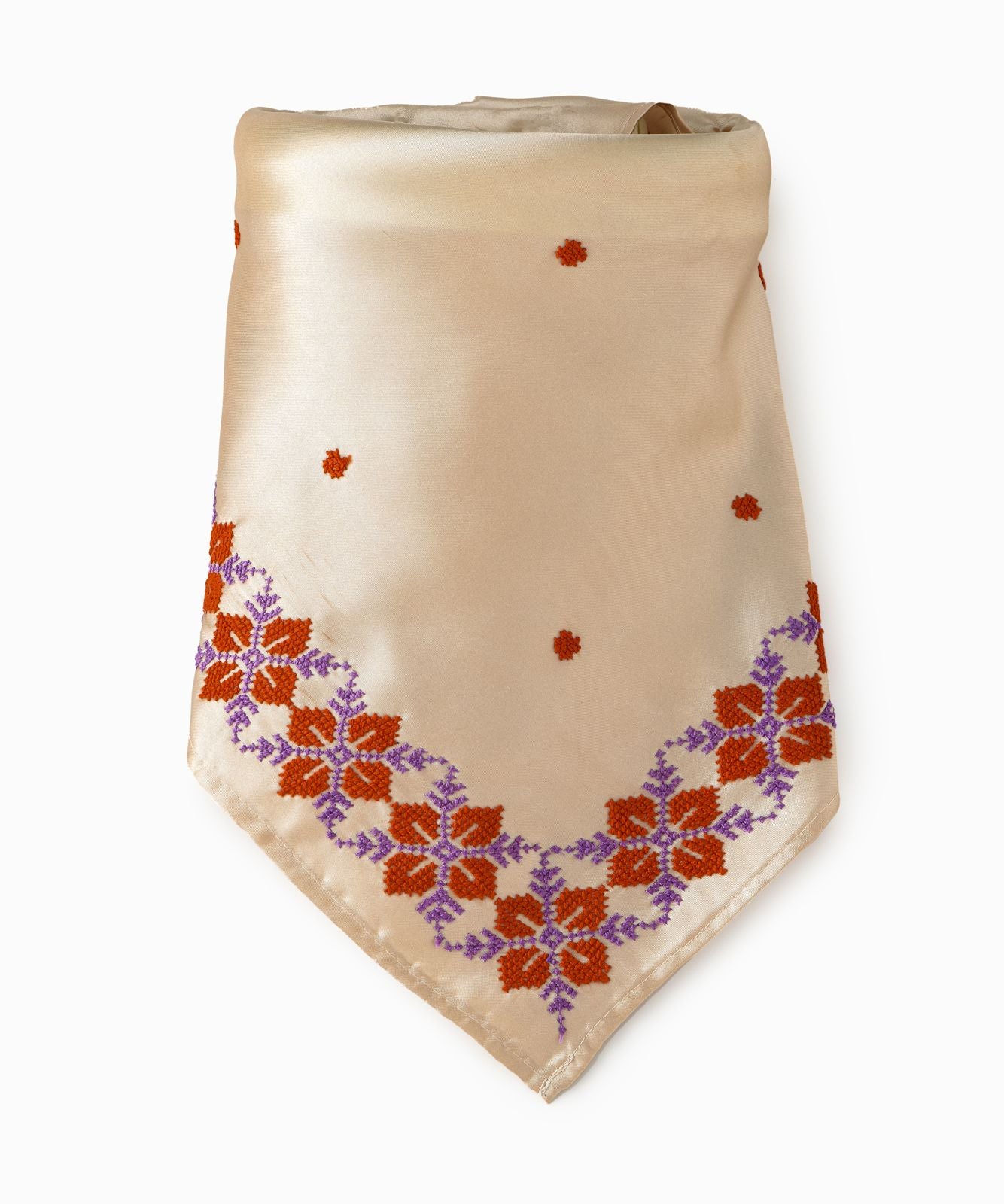 Cream and Red Scarves
