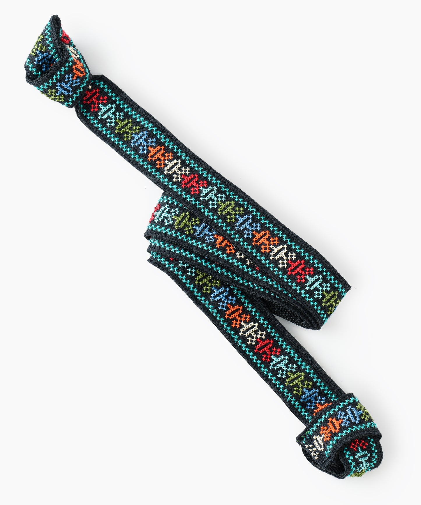 Blue Lagoon and Black Yoga Mat Strap
