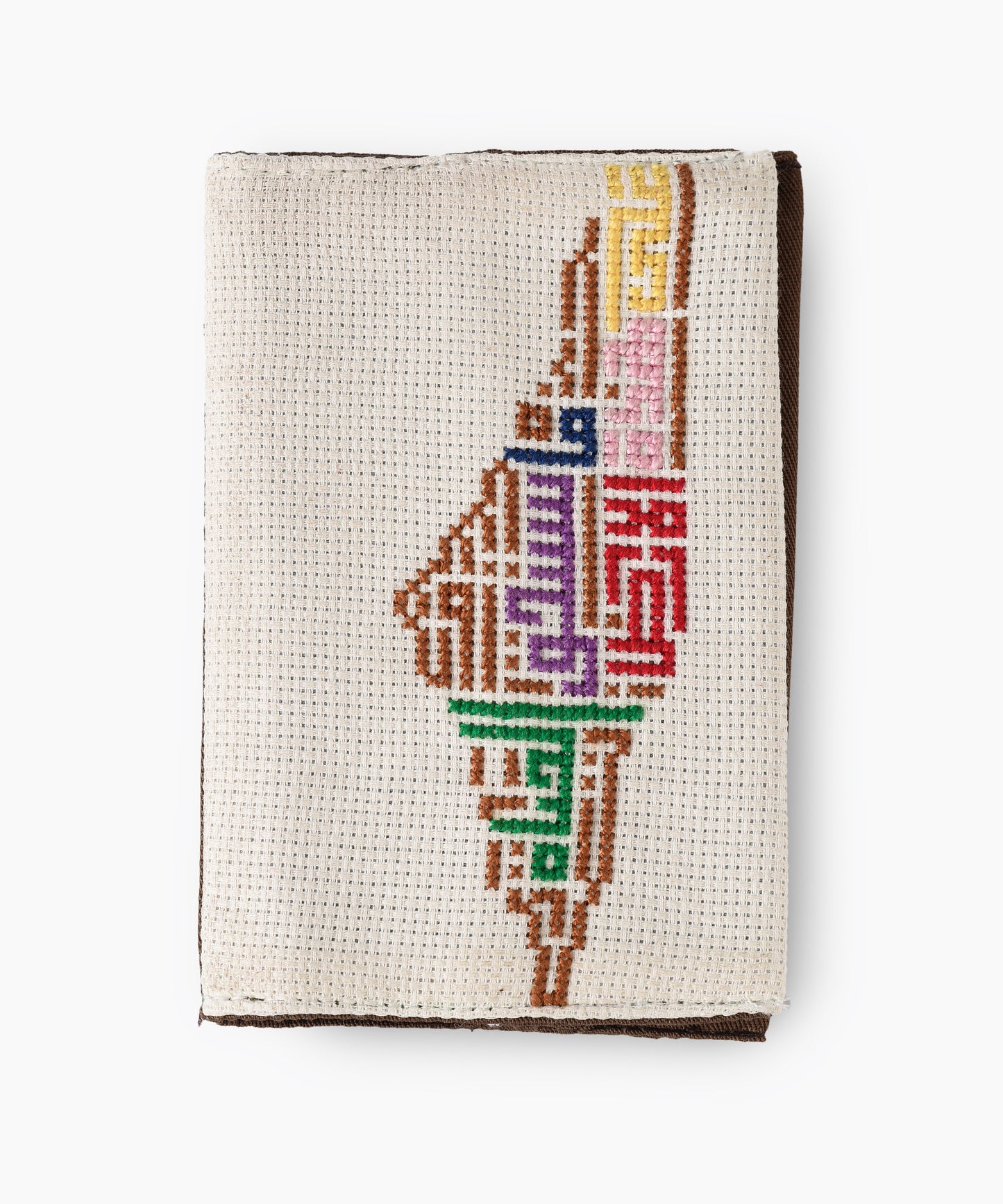 Brownish and Eggshell Passport Holder