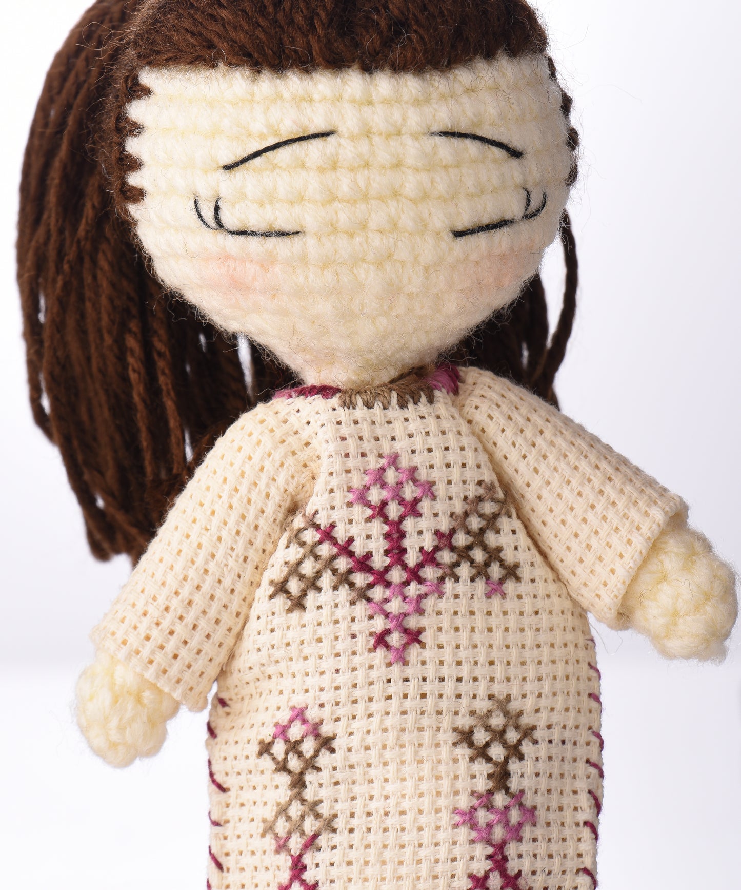Cream Brown and Pink Yafa Doll