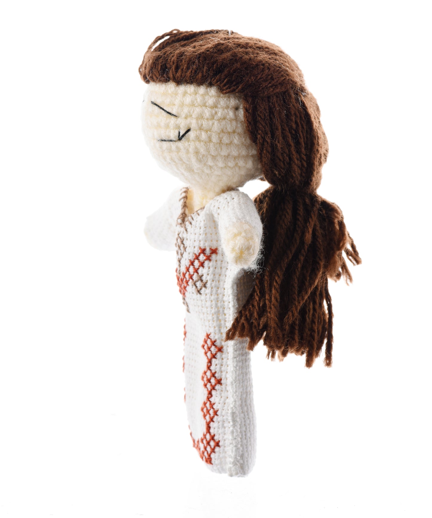 White Brown and Red Yafa Doll