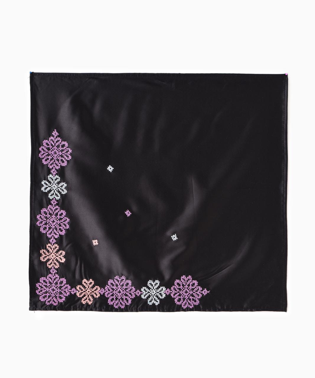 Black Lavender stitched Scarves