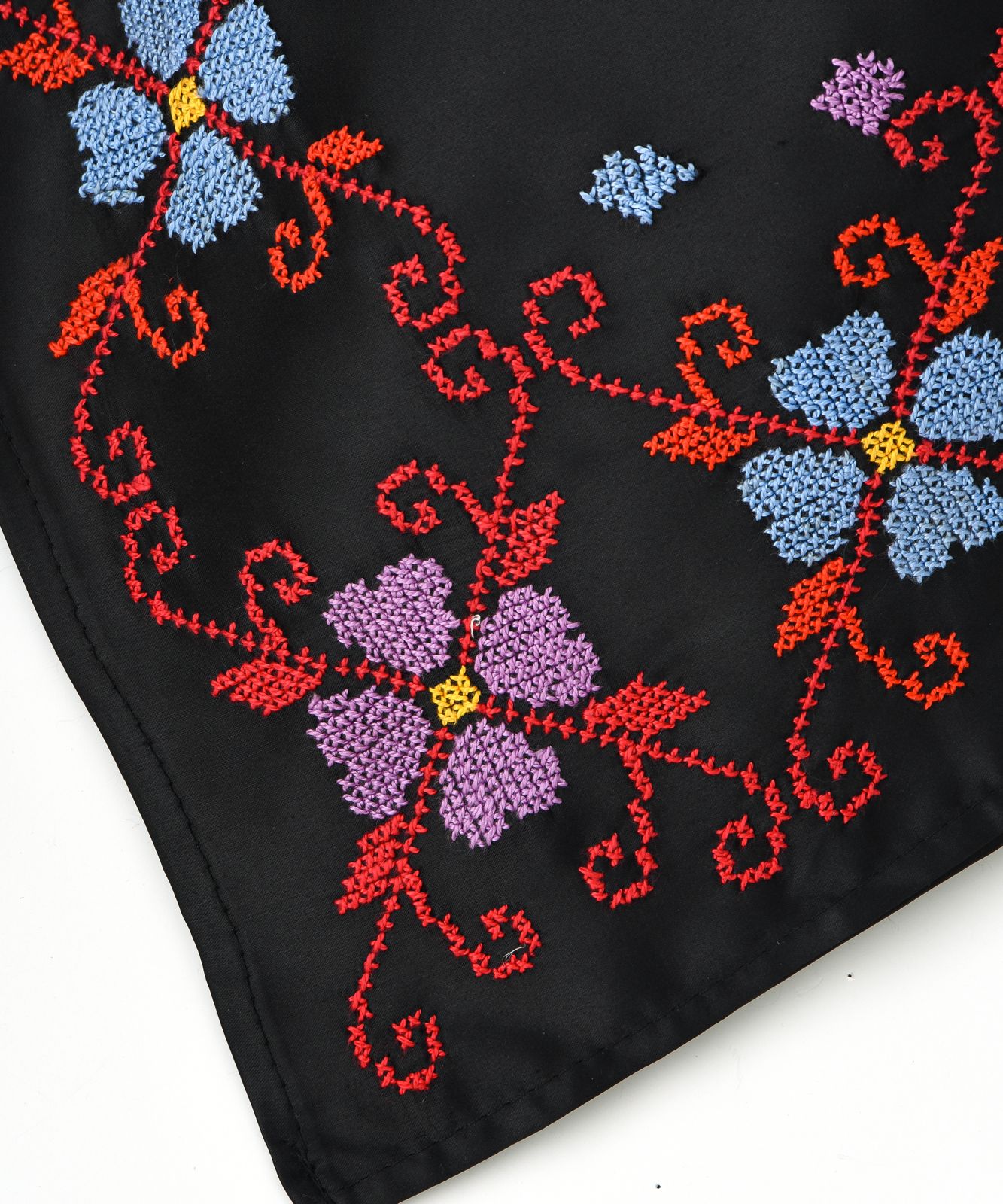 Black Blue and Lavender Roses Scarves