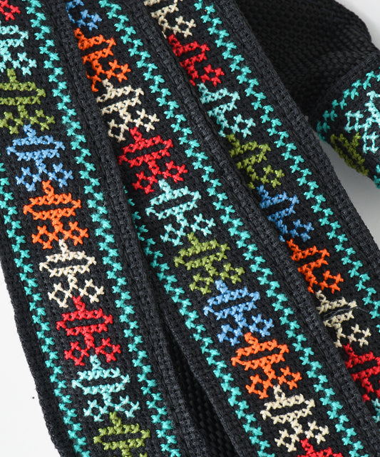 Blue Lagoon and Black Yoga Mat Strap