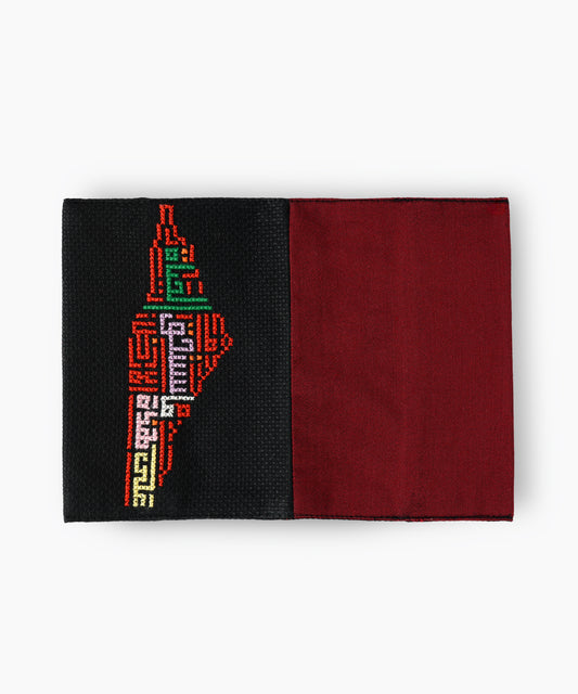 Dark Maroon and Black Passport Holder