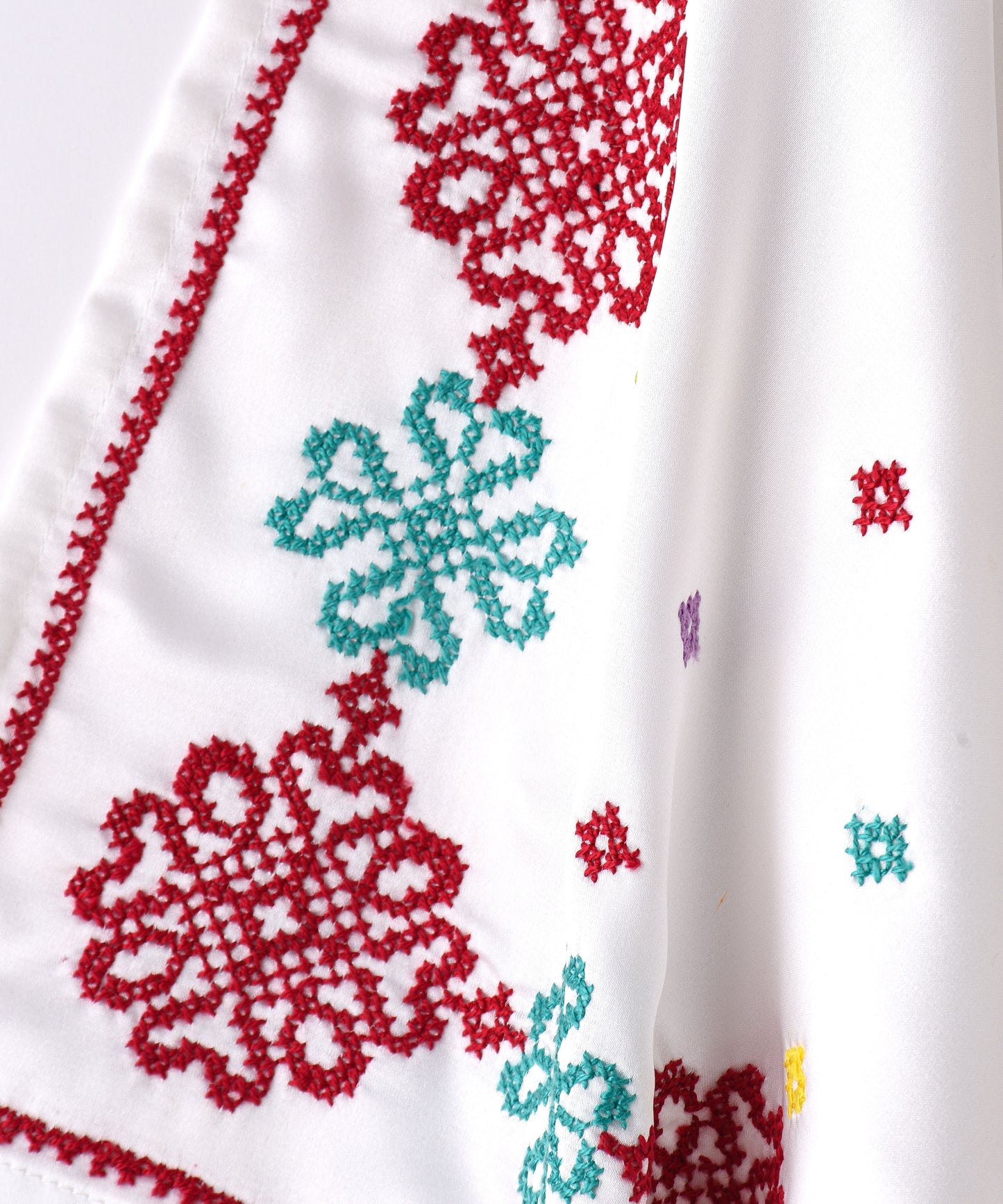 White Red and Blue stitched Scarves