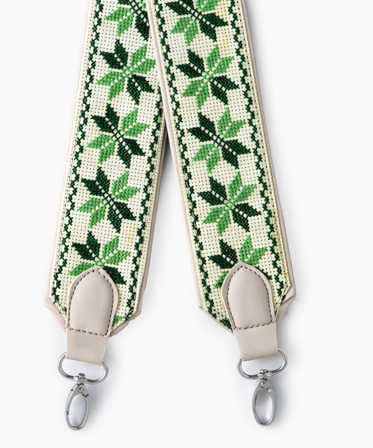 Cream and Green Strap