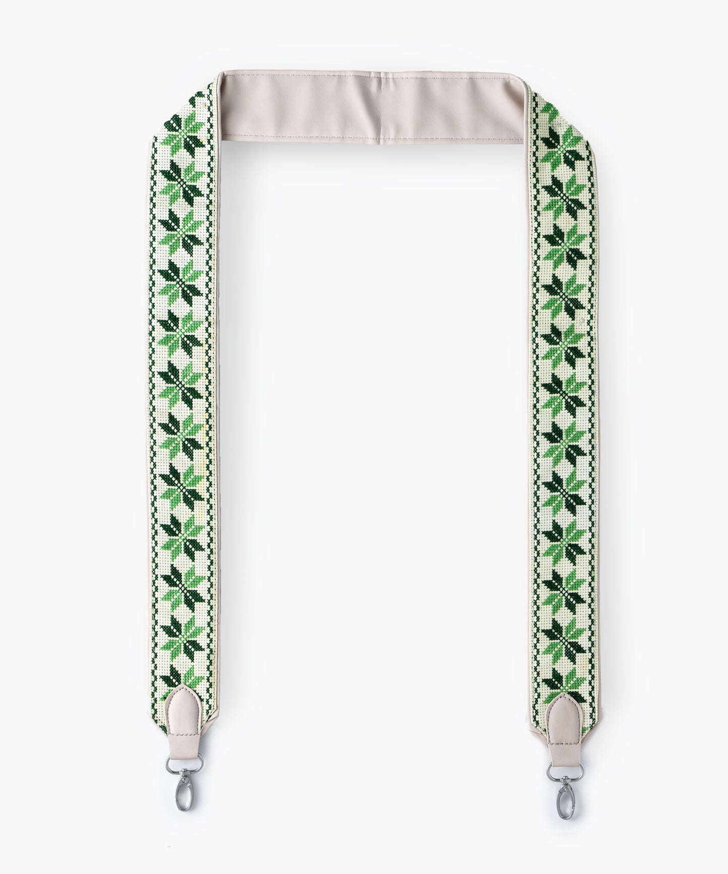 Cream and Green Strap