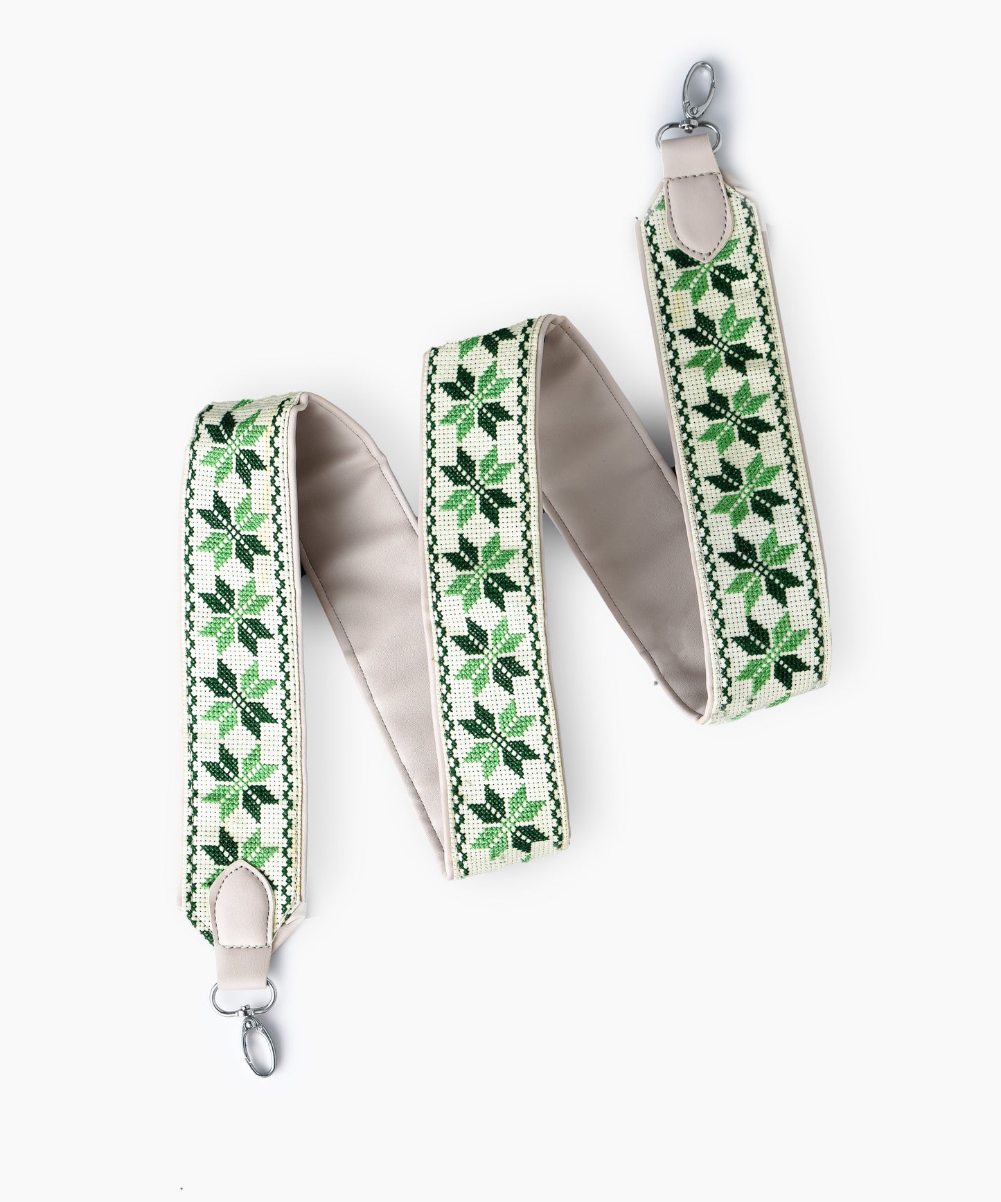 Cream and Green Strap