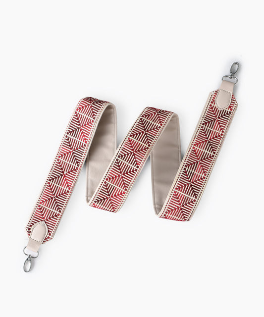 Cream and Red Wine Strap