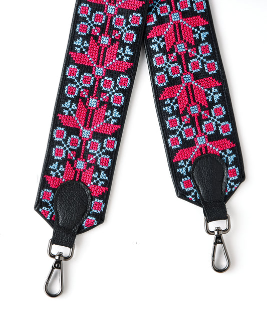 Charcoal Pink and Blue Strap