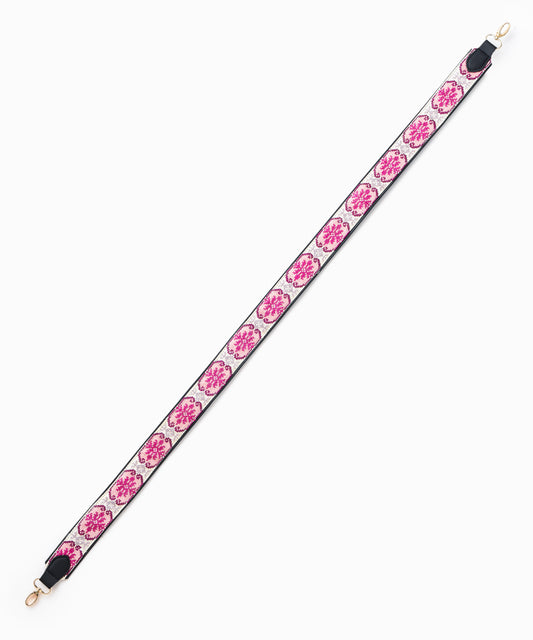 Black Eggshell and Rose Pink Strap