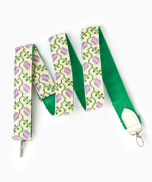 Green Cream and Lavender Strap