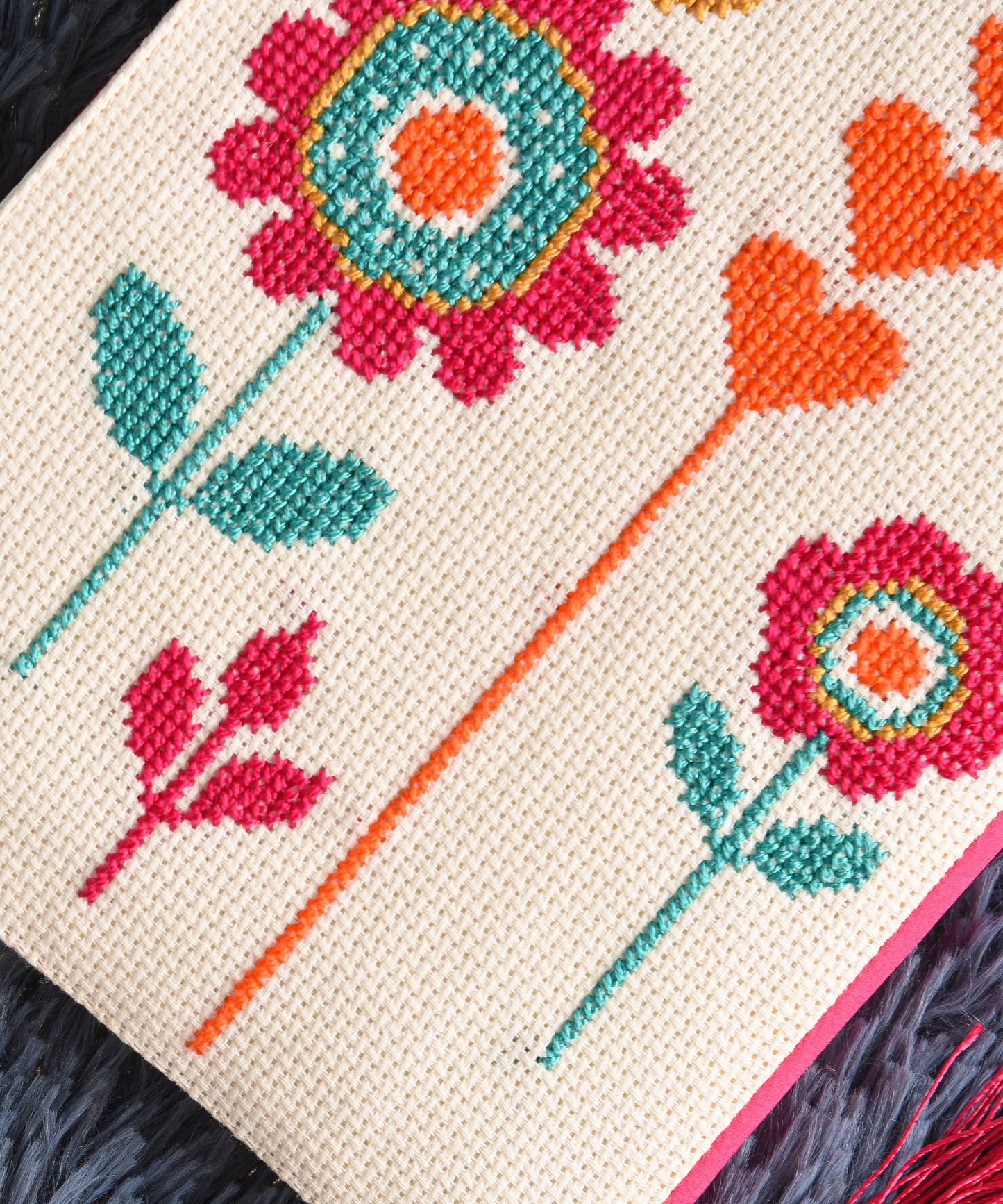 Bright Pink and Cream Book Cover