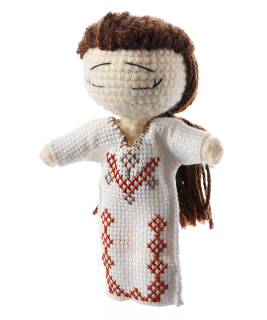 White Brown and Red Yafa Doll