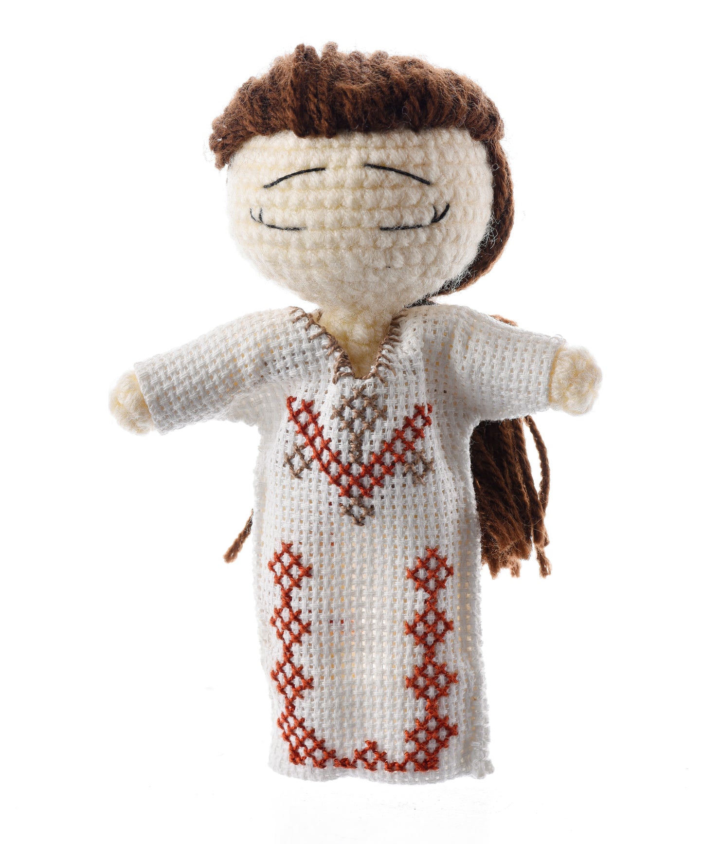 White Brown and Red Yafa Doll